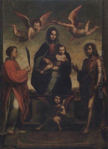 Madonna Del Santuario Oil Painting by  Fra Bartolommeo