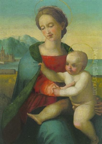 Madonna, Das Christuskind Auf Dem Schoss Haltend by  Fra Bartolommeo