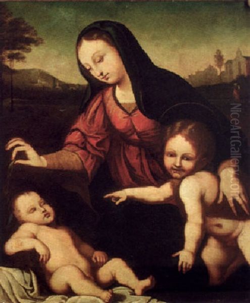 The Madonna And The Child With The Infant Saint John The Baptist Oil Painting by  Fra Bartolommeo