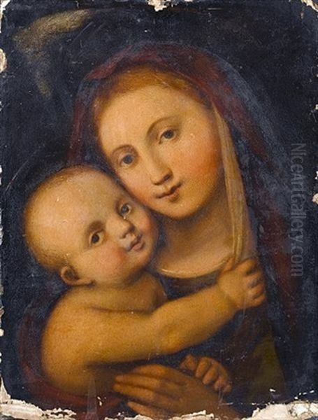 The Madonna And Child Oil Painting by  Fra Paolino