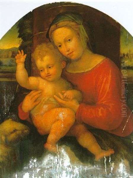 The Madonna And Child Oil Painting by  Fra Paolino