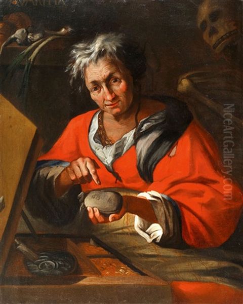 Allegorie Der Habsucht Oil Painting by Francesco Fracanzano