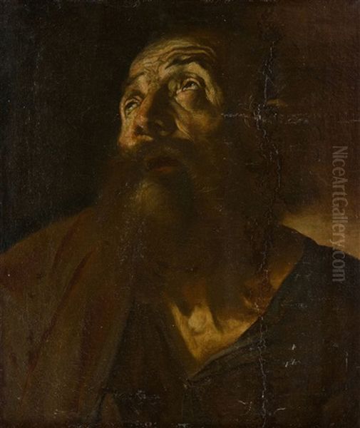 Heiliger (fragment) Oil Painting by Francesco Fracanzano