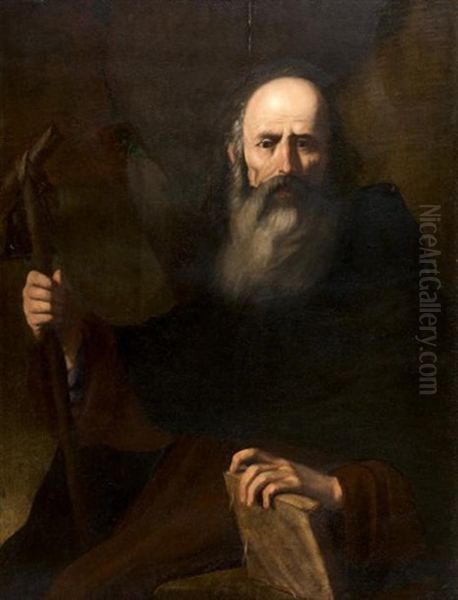 Saint Antoine Ermite Oil Painting by Francesco Fracanzano