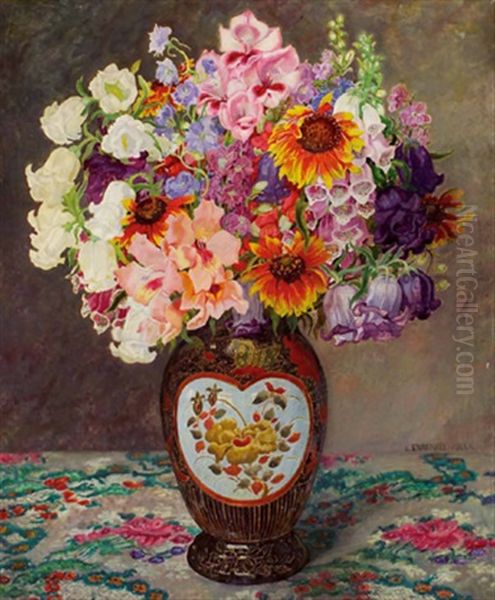 Blumenstraus In Chinesischer Vase by Louise Fraenkel-Hahn