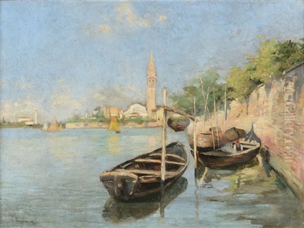 Venezia Oil Painting by Pietro Fragiacomo