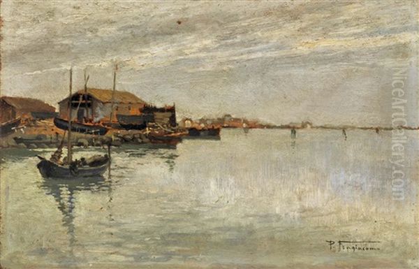 Venezia Oil Painting by Pietro Fragiacomo