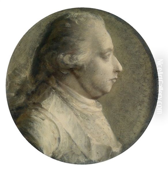 Profilbildnis Von Gustav Iii., Konig Von Schweden (1746-1792) Oil Painting by Alexandre-Evariste Fragonard