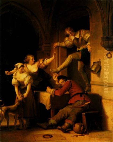 L'evasion Du Prisonnier by Alexandre-Evariste Fragonard