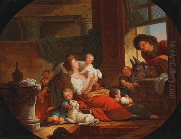 La Mere De Famille by Jean-Honore Fragonard