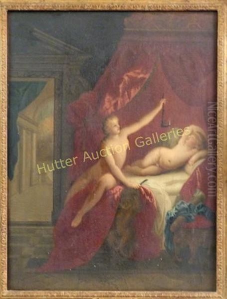 Interior Scene With Nudes And Devilish Figure Oil Painting by Jean-Honore Fragonard