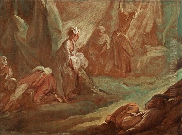 Figurstudier Oil Painting by Jean-Honore Fragonard