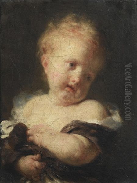 L'enfant Blond Dit Portrait D'alexandre-evariste Fragonard Oil Painting by Jean-Honore Fragonard