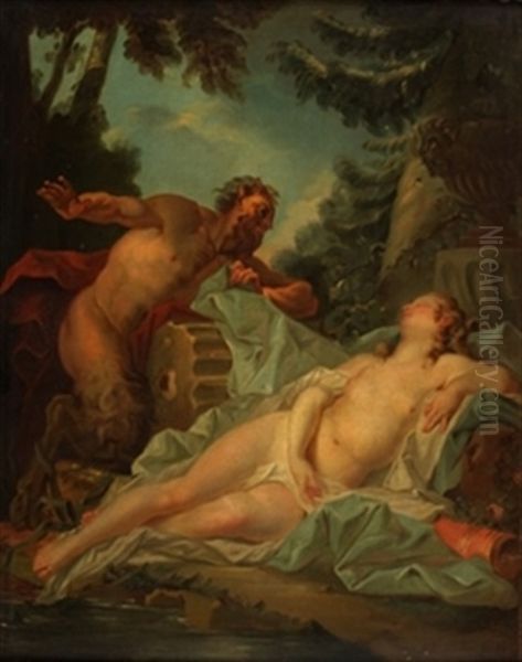 El Sueno De Antiope Oil Painting by Jean-Honore Fragonard