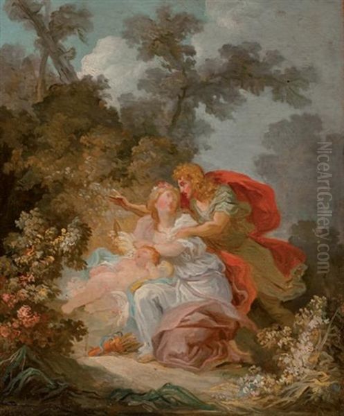 Venus Coupant Les Ailes De L'amour Oil Painting by Jean-Honore Fragonard