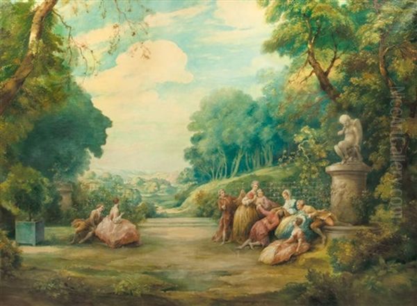 Le Jeu De La Main Chaude Oil Painting by Jean-Honore Fragonard