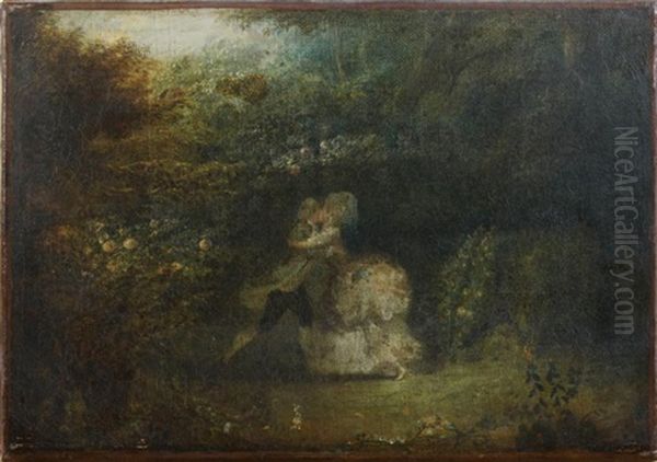 Le Baiser Oil Painting by Jean-Honore Fragonard