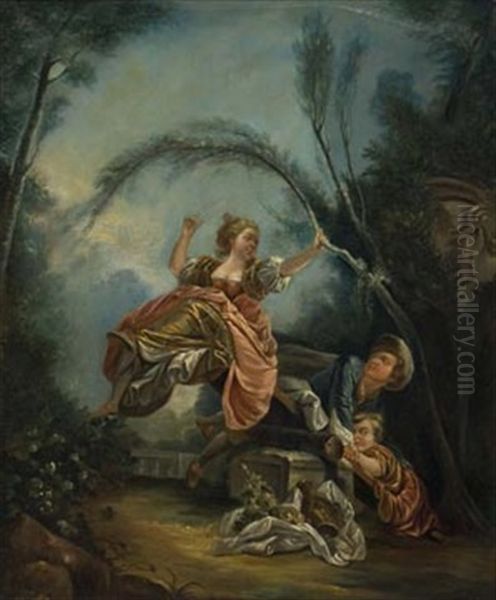 L'escarpolette Oil Painting by Jean-Honore Fragonard