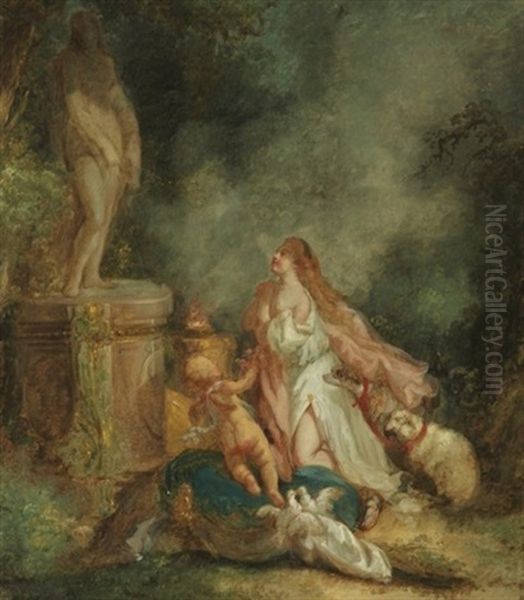 Mythologische Szene Oil Painting by Jean-Honore Fragonard