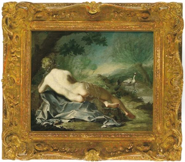 Weiblicher Ruckenakt In Einer Landschaft Oil Painting by Jean-Honore Fragonard