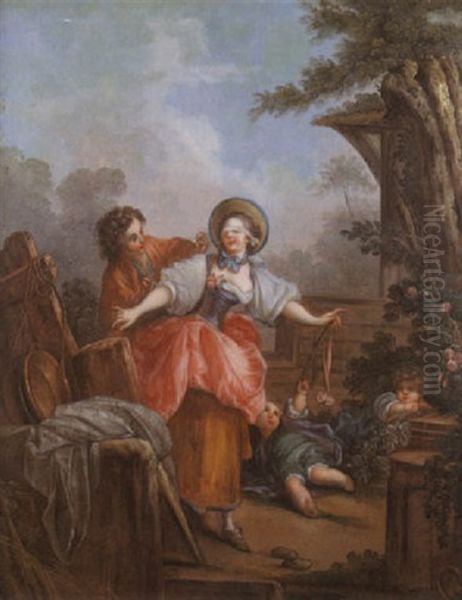 La Partie De Cache-cache Oil Painting by Jean-Honore Fragonard