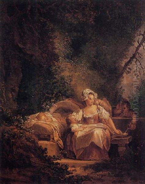 L'heureuse Maternite Oil Painting by Jean-Honore Fragonard