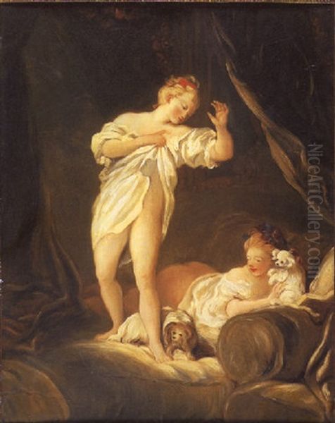 Le Lever Oil Painting by Jean-Honore Fragonard