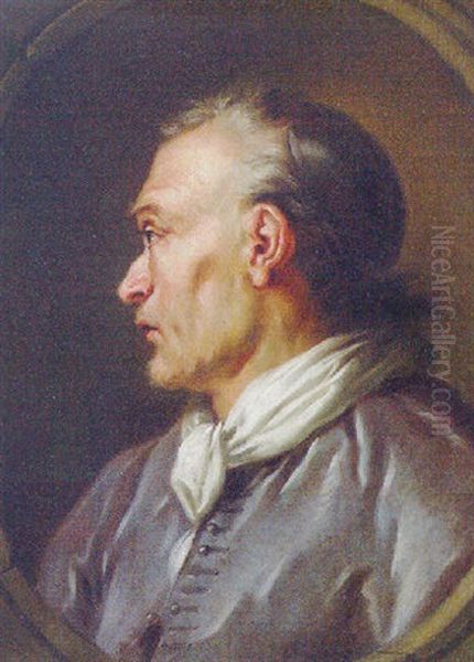 Portrait Of A Man In A Skull Cap Oil Painting by Jean-Honore Fragonard