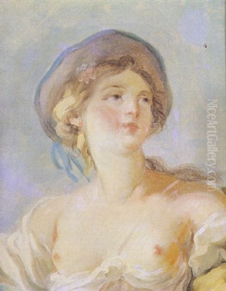 La Jeune Fille En Buste Oil Painting by Jean-Honore Fragonard