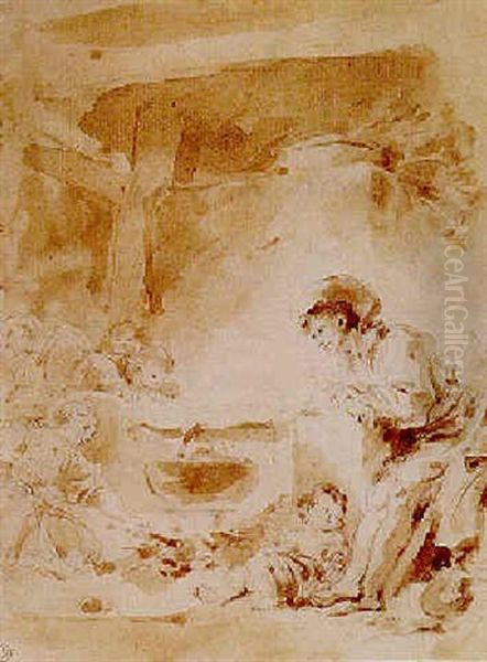 La Cuisine Oil Painting by Jean-Honore Fragonard