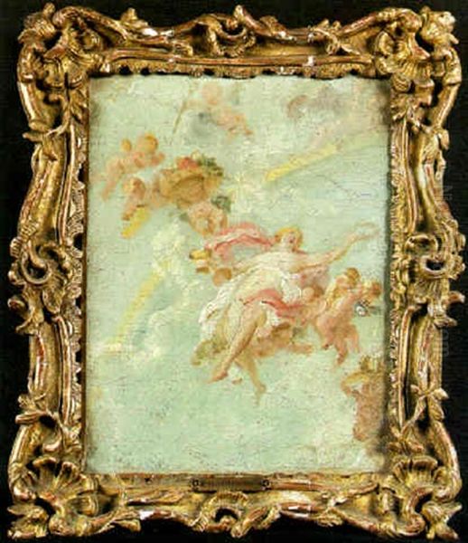 Heavenly Scene With Venus And Putti Oil Painting by Jean-Honore Fragonard