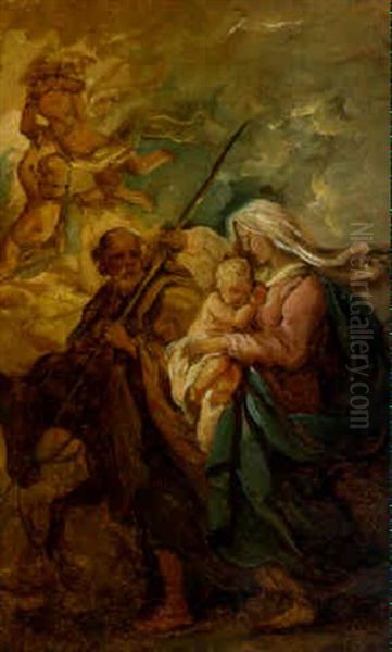 The Flight Into Egypt Oil Painting by Jean-Honore Fragonard