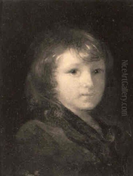 Portrait D'enfant Oil Painting by Jean-Honore Fragonard