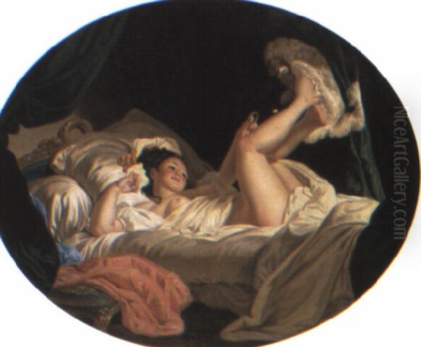 La Gimblette Oil Painting by Jean-Honore Fragonard