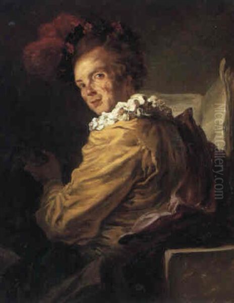 Ritratto Del Pittore Oil Painting by Jean-Honore Fragonard