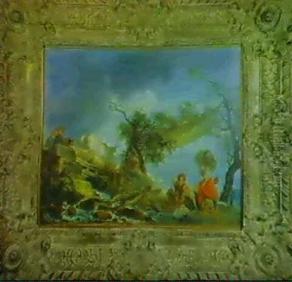 Le Pont De Bois Oil Painting by Jean-Honore Fragonard