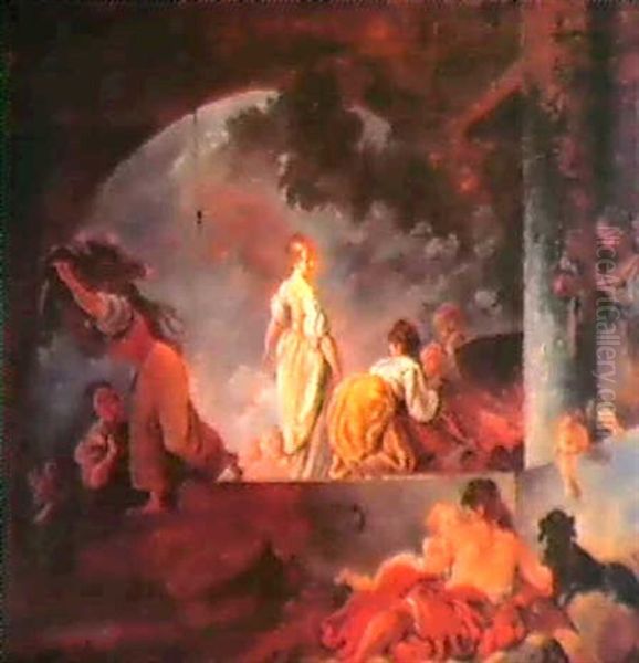 Le Lavandaie Oil Painting by Jean-Honore Fragonard