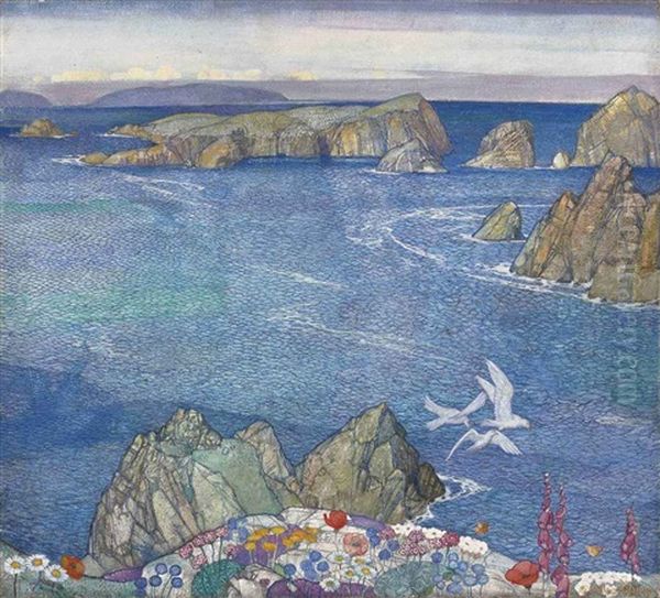 Sark Oil Painting by Edward Reginald Frampton