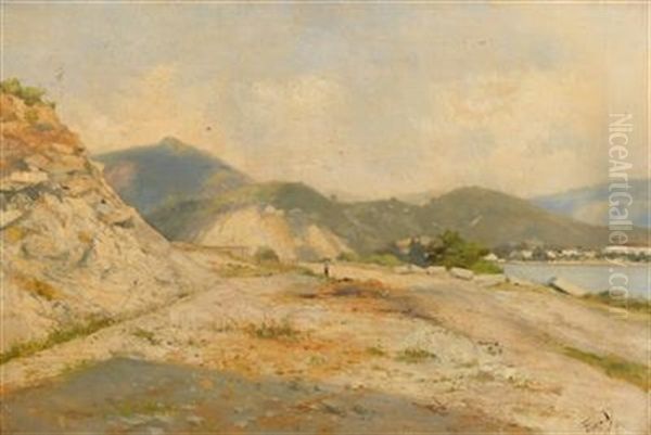 Landscape In Brazil Oil Painting by Joaquim Jose da Franca Jr,