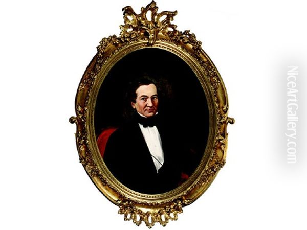 Half-length Portrait Of George W. Tracy Oil Painting by Manuel Joachim De Franca