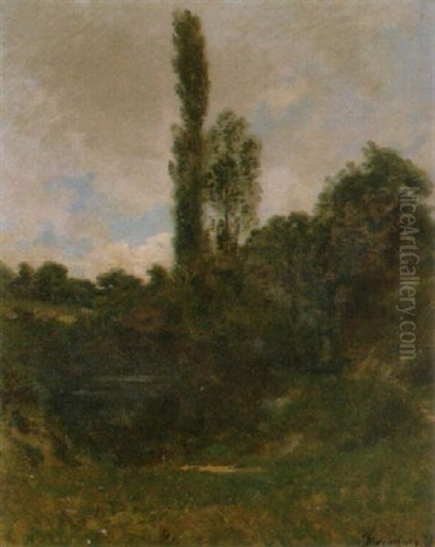 Landschaft Bei Abenddammerung Oil Painting by Francois Louis Francais