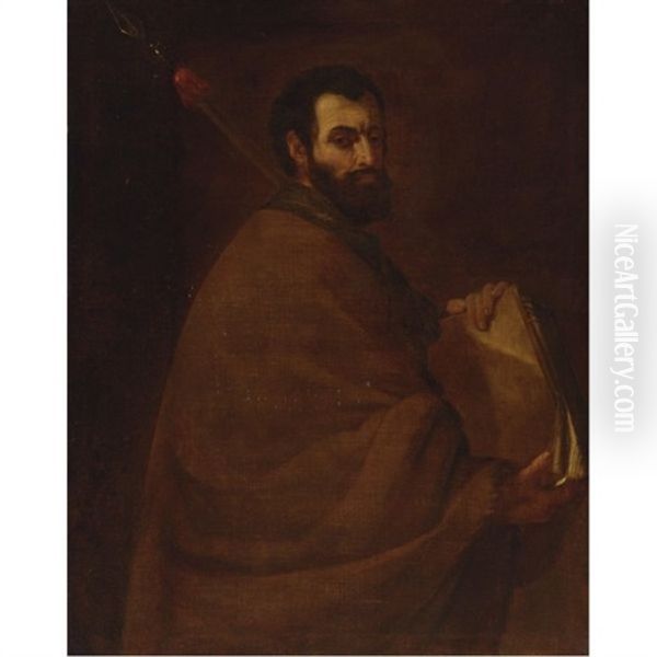 Saint Thomas The Apostle Oil Painting by Francesco Francanzano