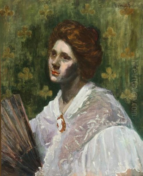 Portrait Of A Lady Oil Painting by Eurilda Loomis France