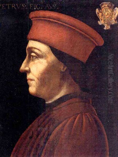 Portrait Of A Gentleman In A Red Cap Oil Painting by Piero della Francesca