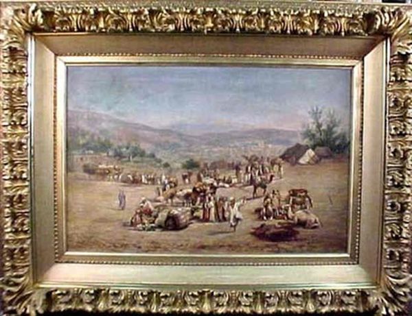 Breaking Camp Oil Painting by Mariano De Franceschi