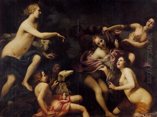 Diana And Callisto Oil Painting by Baldassare Franceschini