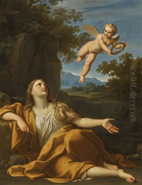 The Penitent Magdalen Oil Painting by Marc Antonio Franceschini