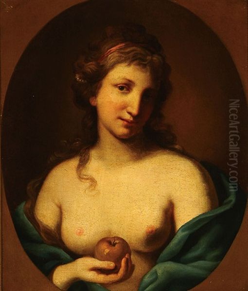 Portrait Of A Young Woman As Eve Oil Painting by Marc Antonio Franceschini