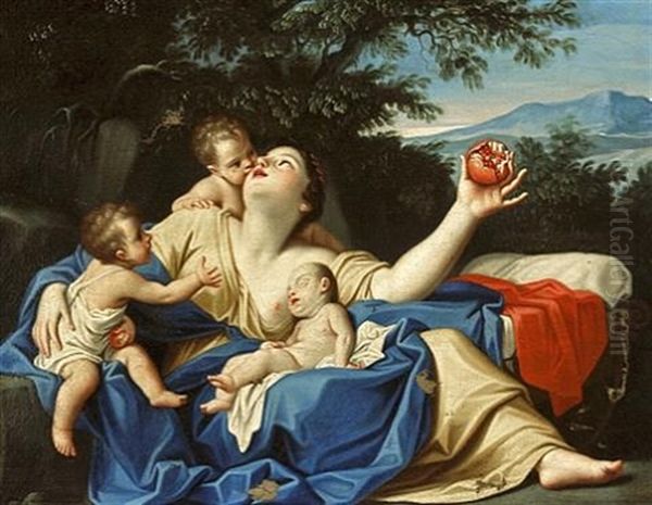 An Allegory Of Charity Oil Painting by Marc Antonio Franceschini