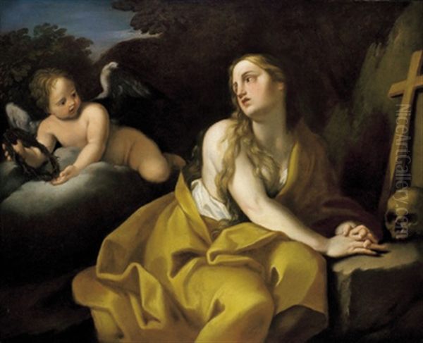 Die Bussende Magdalena Oil Painting by Marc Antonio Franceschini